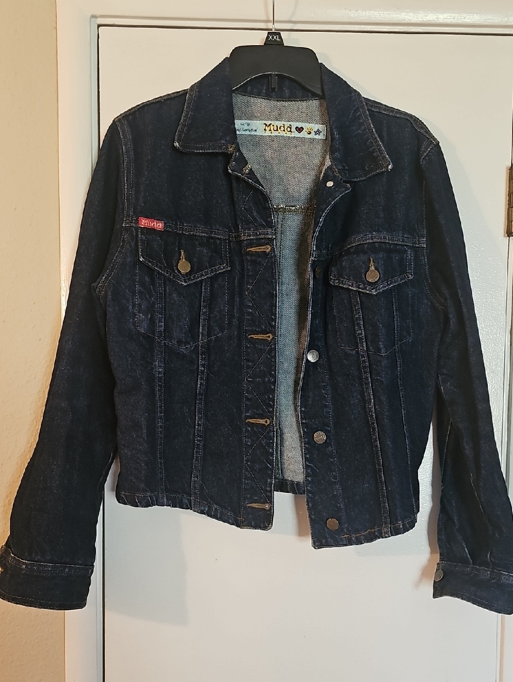 Mudd Dark Blue Denim Jacket with Button Front